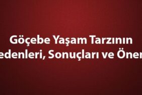 Göçebe yaşam tarzı özellikleri nelerdir?
