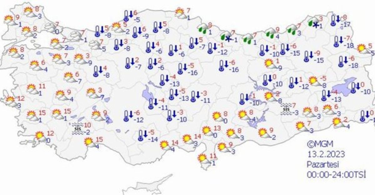 Güncel hava durumu ile İstanbul'da kar yağışı...