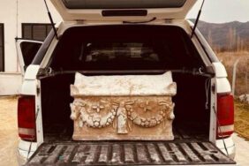 Afyonkarahisar'da çekici üzerindeki araçta arama yapıldı 1800 yıllık çıktı