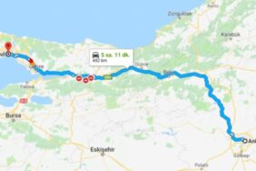 Ankara İstanbul arası kaç km?