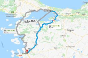İzmir İstanbul arası kaç km?