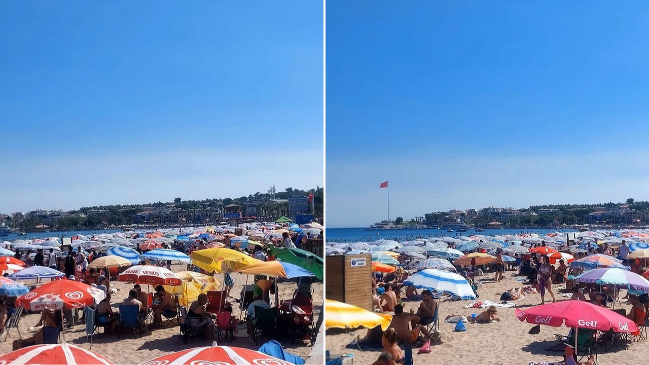 Aydın Didim’de plajlarda adım atacak yer kalmadı!