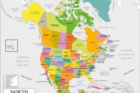 North America  countries map