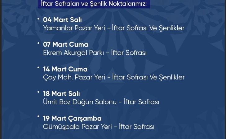 Bayraklı’da iftar sofraları ve Ramazan şenlikleri