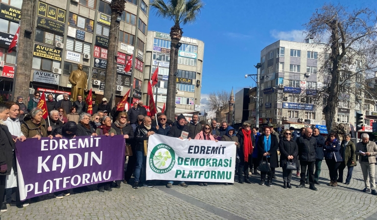 Edremit Demokrasi Platformu’ndan kayyum ve gözaltılara tepki
