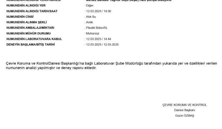 Körfez’e deşarj edilen suyun atık su değil yağmur suyu olduğu belgelendi