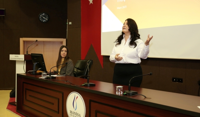 Manisa OSB’nin lokomotif kadın gücü Bölge Müdürü Karaboran CBÜ öğrencileriyle deneyimlerini paylaştı