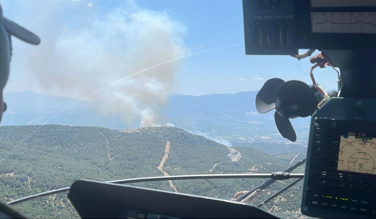 Manisa’da yeni orman yangını Saruhanlı’ya çıktı
