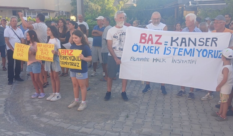 Burhaniye’de baz istasyonu isyanı: Halkın sağlığı şirket kârından değerlidir!