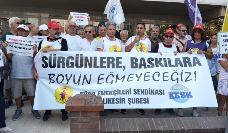 İŞKUR Edremit’te 3 sendikacı ‘sürgün’ edildi: KESK ve BES’ten protesto