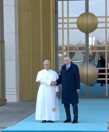 Papa 14’üncü Leo, Türkiye'de: Cumhurbaşkanı Erdoğan ile görüştü