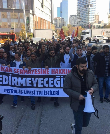 TPI işçileri Ankara'da ABD Büyükelçiliği önünde eylem düzenledi