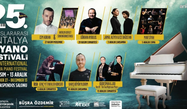 Uluslararası Antalya Piyano Festivali, 27 Kasım’da başlıyor