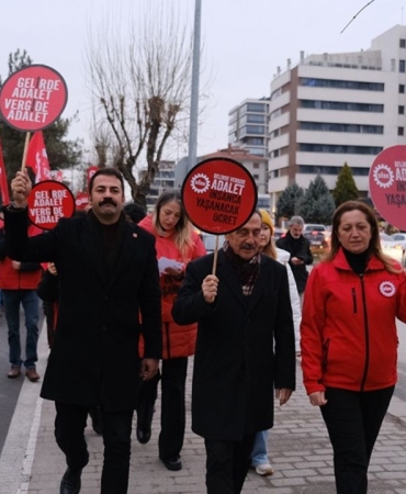 DİSK'in Ankara yürüyüşü Eskişehir'de devam ediyor