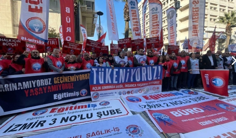 Birleşik Kamu-İş İzmir’de iş bıraktı: Krizin faturasını ödemeyi reddediyoruz