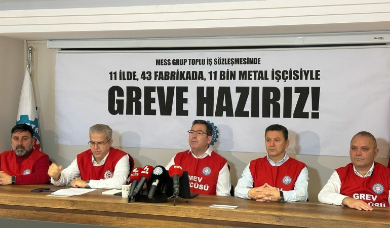 Birleşik Metal-İş: 11 bin metal işçisi 30 Ocak’ta kademeli olarak greve başlıyor