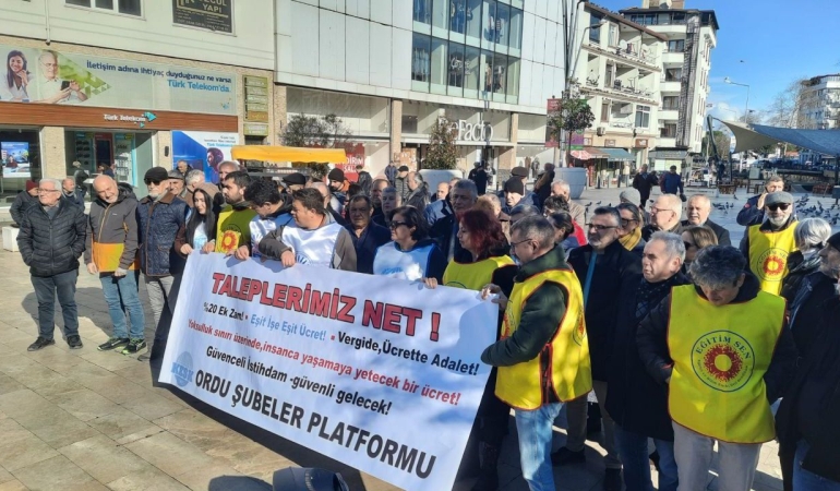 KESK Ordu Şubeler Platformu’ndan iş bırakma eylemi: İnsanca yaşam, hakkımız olanı istiyoruz!