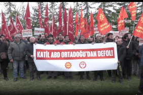 EMEP ve TİP'ten ABD Büyükelçiliği önünde İran protestosu: Üsler kapatılsın