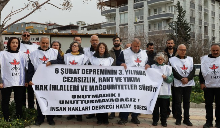 İHD: Depremde yıkımın sorumlularına yönelik cezasızlık sonlandırılsın