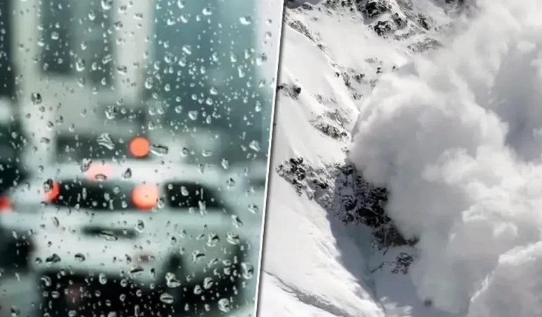 Meteorolojiden kuvvetli yağış ve çığ uyarısı