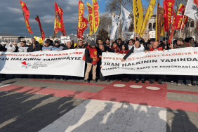 İstanbul'da İran saldırısına protesto: Emperyalizm halklara özgürlük getirmez