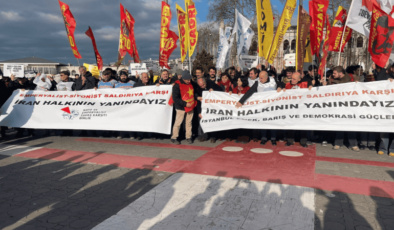 İstanbul'da İran saldırısına protesto: Emperyalizm halklara özgürlük getirmez