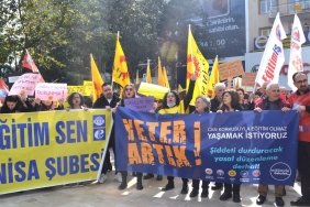 Manisa'da sendikalardan okulda şiddete karşı ortak tepki: Artık yeter!