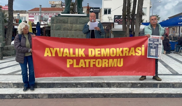 Ayvalık Demokrasi Platformu’ndan NATO zirvesine tepki: Türkiye NATO’dan çıksın, üsler kapatılsın
